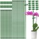 Coloch 48 Pack Plant Support Stakes, 11 Inch&amp;17 Inch Height Adjustable Garden Single Stem Plant Stake with 48 Pcs Plant Clips and 24 Pcs Connect Pipe Green Plant Stick Support