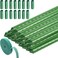 Garden Stakes 16" 20pcs, 0.43 inch Diameter Plant Stakes for Indoor Outdoor Plants, DIY 3ft 4ft 5ft 6ft Sturdy Steel Tomato Stakes with 15 Connectors, Plant Support Stakes for Climbing Plants