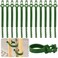 Wesnoy 20 Pcs Tree Stake Support Bands Adjustable Tree Plant Ties Reusable Garden Plants Shrub Tree Ties Flexible Tree Support Straps Heavy Duty Adjustable Interlock for Cable Plant, 9.45 Inch, Green