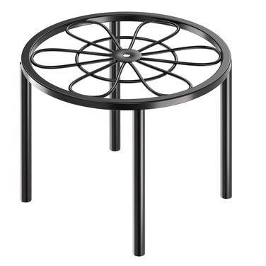 Josmimic Metal Flower Plant Stand: 7.87" Heavy Duty Flower Pot Stand - Black Plant Holder for Home Courtyard Indoor Outdoor.