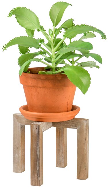 Red Co. 6&acirc;&euro; Decorative Distressed Wood Cross Leg Pedestal Plant Stand Holder, Natural Brown