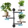 YENGOTH Wooden Rotatable Window Sill Plant Stand, 3 Tier Wall Plant Stand, 180 Degree Rotating Plant Stand, Mid-Century Wooden Style Plant Stand for Indoor and Outdoor Decoration (black)