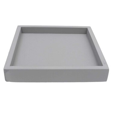 DOITOOL 8. 9x8. 9x1. 38 inch Square Plant Saucer, Thicken Plastic Plant Trays, Leakproof Plant Water Catcher Tray for Garden Potted Water Drips and Soil (Grey)