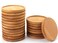 Lawei 20 Pack Bamboo Plant Saucers - 3.34 Inch Round Plant Succulent Pot Tray for Succulent Plant Flower Pot Holding Drainage Water