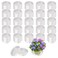 Hyuetrsa Plastic Plant Saucers 100 Pack of 6 Inch Clear Plant Water Trays Durable Plastic Flower Pot Saucers Plant Drip Trays Suitable for Indoor and Outdoor Plants&iuml;&frac14;&circ;Clear&iuml;&frac14;&permil;
