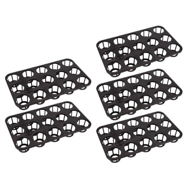 Happyyami Decorative Plants 5pcs Nursery Pot Holder Trays Cell Plastic Trays Sowing Trays for Propagation Germination Pot Holder Flower Pots Indoor