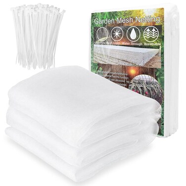 Fine Mesh Garden Netting 8.20ft x 24.6ft Large Protection Netting for Plants Gardening, Vegetable Grow Tunnel Fine Netting Cover, White