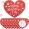 Resurhang 100 Pack Disposable Valentine's Day Paper Place Mats 11 x 13 Inch Valentine Red Heart Shaped Place Mat Disposable Heart Paper Placemats for Valentine's Day Home Wedding Holiday Table Setting