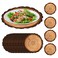 Wooden Slice Paper Place Mats Set of 24,13.5" Round Rustic Brown Wood Slices Charger Place Mat for Farmhouse Tan Table Setting Summer Spring Fall Winter Wedding Dinner Party Decor