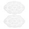 uxcell 2Pack Retro Lace Placemat 12x18-in Oval Embroidered Table Place Mats French Crochet Doilies Coasters Cup Mat for Home Wedding, White