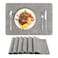Table Mats, Waterproof Insulation Mat Set of 6, High-Temperature Resistant, Non-Slip Rectangular Indoor Placemats for Dining, Banquets, Family Daily Life (17"&Atilde;&mdash;12")