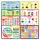 8 Pcs Educational Preschool Placemat Set for Toddler and Kids Back to School Reusable Washable Placemats for Dining Table Plastic Mats for Nursery Kindergarten Homeschool Classroom