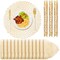 Set of 24 PVC Placemats Hollow Out Leaf Flower Table Mats Decorative Wedding Accent Centerpiece Placemat for Holiday Party Reception Home Kitchen Dining Table (Gold)