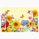 Fall Sunflower Butterfly placemats Set of 4, PVC Waterproof Table mats, Washable placemats, for Festive Party Kitchen Table Decoration