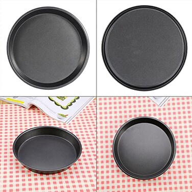 Acouto Tray Microwave Crisper Plate 23&Atilde;&mdash;23&Atilde;&mdash;4 9 Inch Carbon Steel Nonstick Round Pizza Pan Microwave Oven Baking Dishes Pans Pie Tray Baking