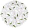 Embroidered Cut Work White Daisy on Ivory Doily, Placemat (15 inch Round)