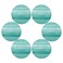 senya Teal Turquoise Green Wood Round Placemats Set of 6 for Dining Table Heat Insulation Non-Slip Washable Place mats