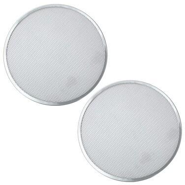 lasenersm 2 Pieces Pizza Screen Aluminum Mesh Pizza Screen 8inch Pizza Mesh Baking Tray Round Pizza Screen Pizza Baking Tray Pizza Pan for Home Kitchen Restaurant Supplies