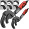 YBQSPLY Pipe Wrench Set, 10&acirc;&euro; and 15&acirc;&euro; Self Adjusting Wrench 2-Piece Plumbing Tools - Pipe Vise Wrench Basin Wrench for 0.55&acirc;&euro;&oelig;-2.48&acirc;&euro;/14-60mm Standard Nuts, Irregular Nuts, Pipes Use