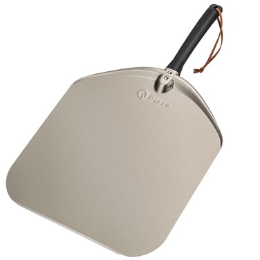 Q Pizza Aluminium Pizza Peel 14 x 16 inch, Extra Large Metal Pizza Turning Paddle Pizza Oven Accessory, Pizza Spatula for Grill Oven Baking Bread Pastry Dough Pie Cake, Easy Storage &amp; Clean
