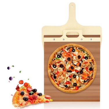 WALLFID Sliding Pizza Peel Large size,Super Peel for Easy Pizza Transfer,Pizza Shovel with Slide Function,High Temperature Resistant,Washable,Non-Stick Pizza Board,Pizza Accessories
