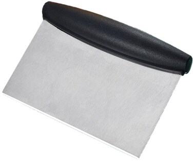 Good Grips Stainless Steel Scraper &amp; Chopper- Great as Dough Cutter for Bread and Pizza Dough - Multipurpose Kitchen Utensil for Flat Top Griddle - Commercial Quality,Silver/Black