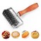 Pastry Lattice Roller Cutter, Stainless Steel Dough Cutter Wheel with Wood Handle, Time-Saver Baking Tools for Beef Wellington Pie Crust Pizza Bread