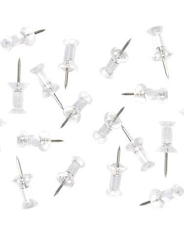 Push Pins 200 Count, Push Pins Tacks,DEEINN Push Pins, Clear Plastic Head, Steel Point, Clear Thumb Tacks Steel Point, Plastic Head Steel Pin