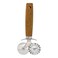 yueton 1 Pack Pastry Double Cutter Wheel Stainless Steel Noodle Cutter Wheel Ravioli Cutter with Wooden Handle for Baking Kitchen
