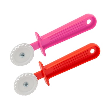 Pasta Cutter Wheel - Ravioli Cutter - Fluted Plastic Dough Wheel - Pastry Crimper for Baking - Pasta Roller Tool with Plastic Handle, 2 Pcs, OFXDD
