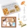 465 Pcs Gold Push Pins Set, Push Pin Clips, Gold Thumb Tacks Decorative Push Pins Map Tacks Sets, 5 Styles Push Pins for Cork Board Bulletin Board Wall