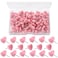 100pcs Push Pins, 0.47inch Plastic Pushpins Pink Push Pins Heart Shaped Cute Thumb Tacks Decorative for Home School Office Notice Board Cork Board