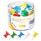 UpdateClassic 60 PCS Gaint Push Pins, 1 Inch, Jumbo Thumb Tacks, Steel Point and Plastic Head, Large Thumbtacks for Bulletin Board Cork Board, Long pushpins for Wall (Multicolor), (push pins-032861)