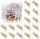 HQDeal Push Pins with Wooden Clips, 50 Pieces Thumbtacks Pushpins Paper Clips Clothespins for Cork Boards Notes Photos Display Wall Used in Offices Schools Public Place