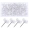 200 Pcs Push Pins Clear Flat Head Thumb Tacks with Stainless Steel Point and Plastic Head Thumbtacks Plastic Wall Tacks with Box Wall Pins for Photo Wall Bulletin Board Cork Board Map Paper