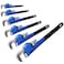 Gisafai 6 Pack Straight Pipe Wrench Plumber Wrench Heavy Duty Aluminum Wrench Set 8" 10" 12" 14" 18" 24" Adjustable Water Pipe Wrench Set Alloy Steel Plumber's Wrench Plumbing Tools, Blue