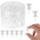 100 PCS Large Push Pins Giant Push Pins Clear Thumb Tacks Jumbo Metal Push Pins 1 Inch Large Thumbtacks Steel Point and Plastic Head Push Pins for Wall Bulletin Board Cork Board Office Home (Clear)