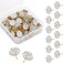 SunAngel 50Pcs Push Pins, Shiny Diamond Push Pins Glitter Rhinestone Decorative Thumb Tacks for Photo Wall Cork Board Bulletin Board Women Girls Desk Accessories (Clear)