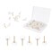 AIEX 200pcs Round Push Pins, Clear Thumb Tacks Round Head with Storage Box Gold Ball Push Pins for Daily Study Office Data Storage Organizing Files