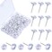 Pajean 100 Pieces Clear Push Pins Decorative Diamond Tacks for Cork Board Crystal Furniture Pins Transparent Push Pins for Wedding Furniture Sofa Bulletin Board Posters Maps Classroom