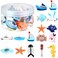 36 Pieces Push Pins Decorative Cute Ocean Pushpins Creative Thumbtacks Cute Seahorse Steamship Fish Starfish Push Pins for Corkboard Photo Wall Map Bulletin Board Office Organization Home Decoration