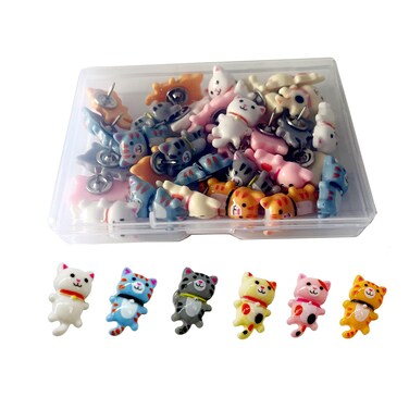 Cat Push Pins for Bulletin Board,Cat Office Supplies Decorative Cute Thumb Tacks for Cork Board Wall Hanging Posters Photos Wall Maps &iuml;&frac14;&circ;30pcs&iuml;&frac14;&permil;