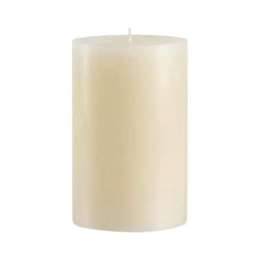 Mister Candle Non Scented Luxury 4 x 6 Pillar Candle, Hand Poured Ivory Unscented Candle for Home Decor, Premium Wax, Smokeless &amp; Dripless, 120 Hour Burn Time