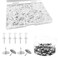 Set of 600, Push Pins Set, findTop 500 Count Flat Head Push Pins and 100 Count Clear Plastic Head Push Pins