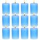 Pillar Candles, 2x3 Inch Blue Pillar Candles, 12 Pack of Unscented Pillar Candles for Home, Weddings, Parties and Tables, Burns 24 Hours