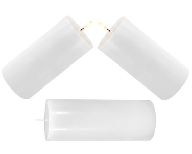 3 Pack 2.8 x 6 Hand Poured White Dripless Pillar Candles, 150 Hours Long Burning, Soy Candles, Non-Toxic, Unscented, Smokeless, for Power Outages &amp; Emergency