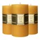 100% Pure Beeswax Pillar Candle Set of 3-21 Hours Lasting Smokeless Pillar Candles with Cotton Wick - Unscented Candle Lover Gift - Dripless Beeswax Pillars