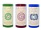 Crystal Journey 3"x6" Pillar Chakra Candles Bundle of 3 (Heart Chakra, Crown Chakra, Third Eye Chakra) - Handcrafted with Lead-Free Material