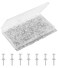 Hudinsun 150 Pcs Clear Push Pins, Standard Thumb Tacks Steel Point and Plastic Head, Push Pins for Cork Board, Bulletin Board and Wall