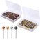 400 Pcs Map Pins, Colorful Metal Round Push Pins Small Round Head Push Pins Stainless Point Marking Pins Plastic Tacks for Fabric Marking Bulletin Board Travel Photo Wall Production
